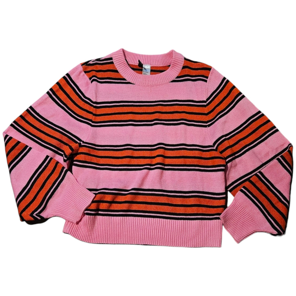 Divided by H&M Small Long Sleeve Striped Knit Sweater